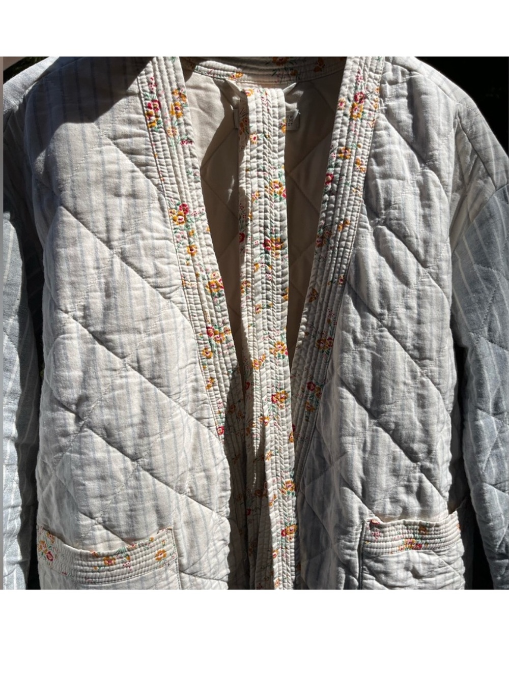 2019 Madewell x The New Denim Project Cotton Patchwork Quilted Jacket S Fall - Picture 15 of 16
